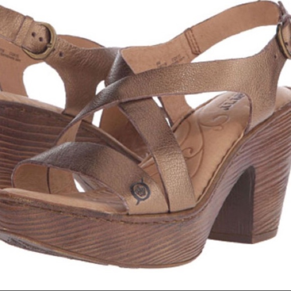 Born Tomar platform sandal bronze size 10